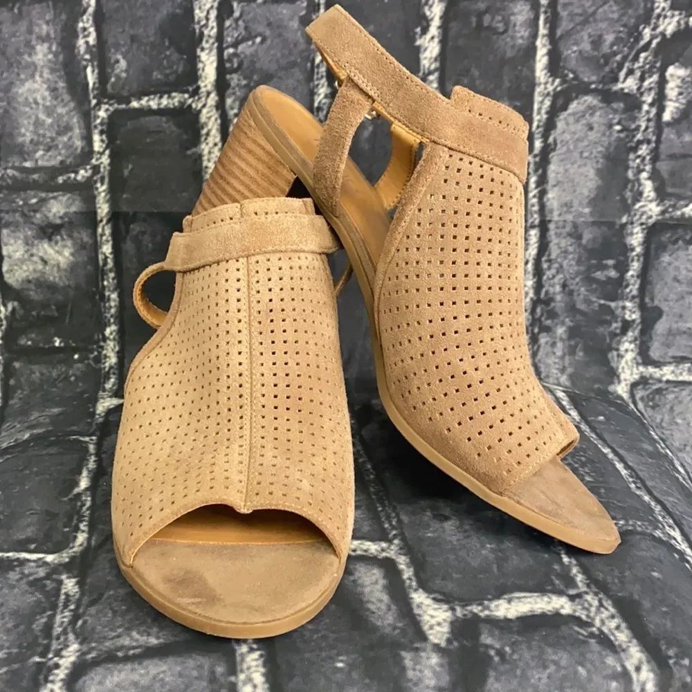 * Franco Sarto suede eyelet sandals